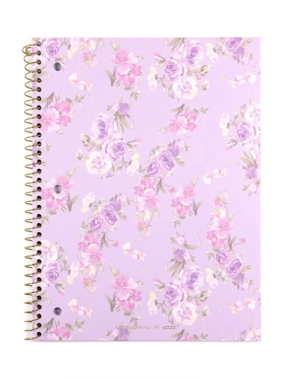 💜🎯 LoveShackFancy x Target - Yoobi Happy Thoughts Wide Ruled Notebook Hibiscus